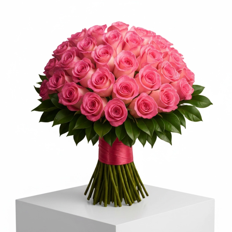 Pink Roses Hand Tied Bouquet